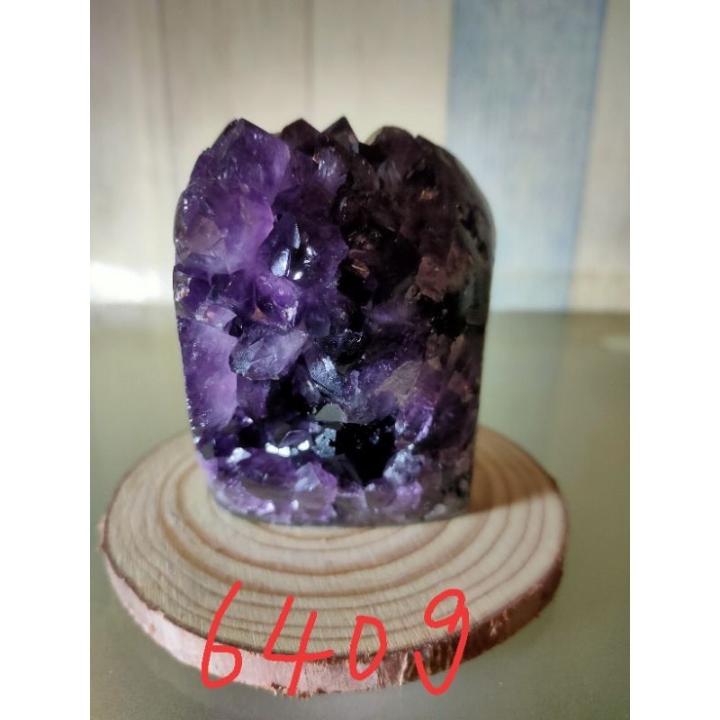 ✡️福利價 烏拉圭 紫水晶 消磁 净化 水晶原石 晶簇擺件 超紫大角趾紫晶陣 超能量 640g-細節圖5