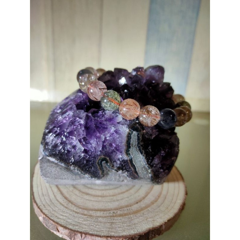 ✡️福利價 烏拉圭 紫水晶 消磁 净化 水晶原石 晶簇擺件 超紫大角趾紫晶陣 超能量 640g-細節圖6