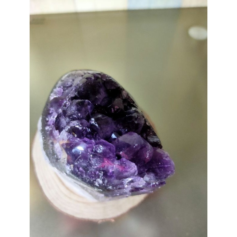 ✡️福利價 烏拉圭 紫水晶 消磁 净化 水晶原石 晶簇擺件 超紫大角趾紫晶陣 超能量 640g-細節圖7