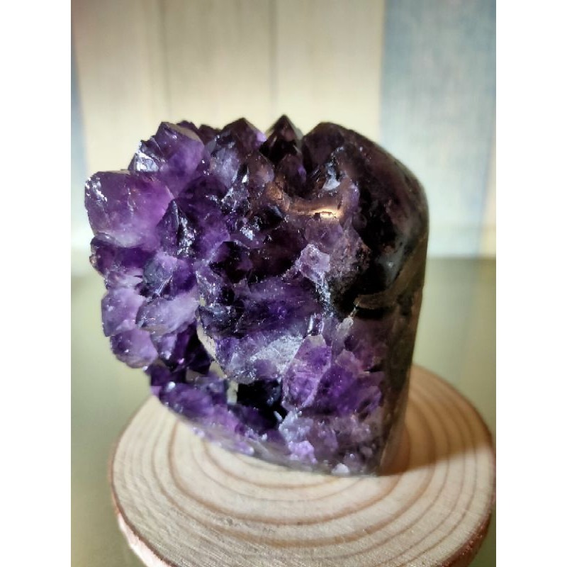 ✡️福利價 烏拉圭 紫水晶 消磁 净化 水晶原石 晶簇擺件 超紫大角趾紫晶陣 超能量 640g-細節圖9