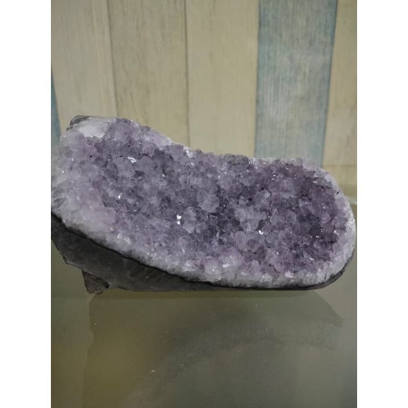 ✡️福利價 紫水晶 晶陣 防幅攝 消磁 净化 水晶原石 天然紫水晶 晶簇擺件 原礦 內凹 1095g-細節圖7