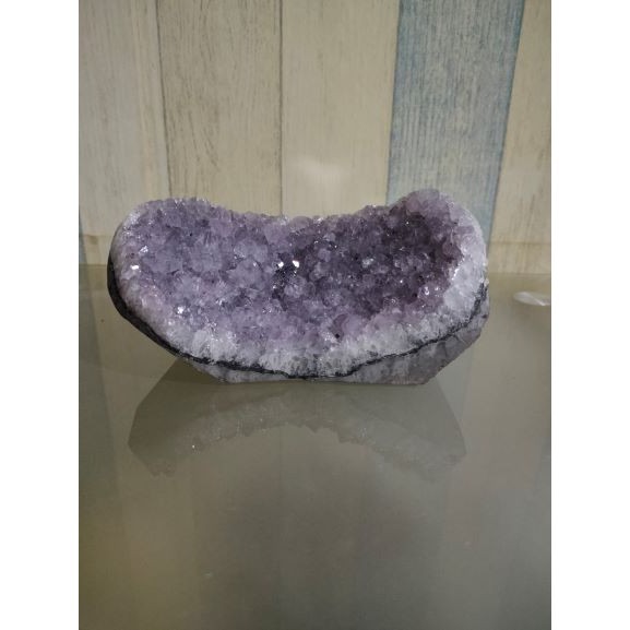 ✡️福利價 紫水晶 晶陣 防幅攝 消磁 净化 水晶原石 天然紫水晶 晶簇擺件 原礦 內凹 1095g-細節圖8