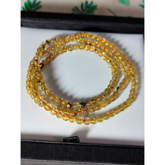 ⚜️鈦金手珠三圈 帶母礦 水晶 招財💰事業 手鏈 手串 手珠-細節圖6