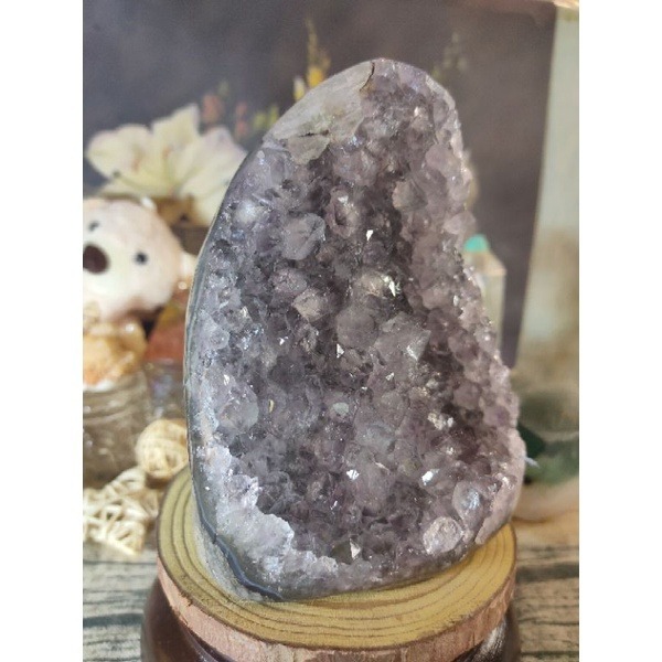 ✡️福利價 烏拉圭🇺🇾水晶原礦 大腳趾內凹帶方解石 紫晶陣 消磁 净化 紫水晶原石 晶簇擺件 1526g#296-細節圖6