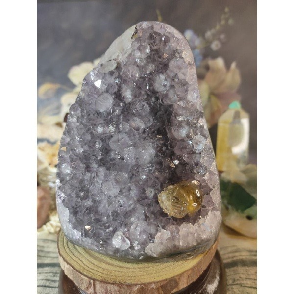 ✡️福利價 烏拉圭🇺🇾水晶原礦 大腳趾內凹帶方解石 紫晶陣 消磁 净化 紫水晶原石 晶簇擺件 1526g#296-細節圖7