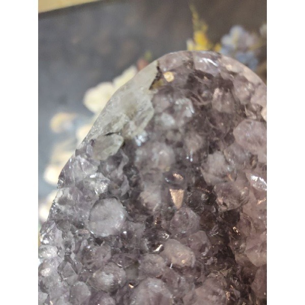 ✡️福利價 烏拉圭🇺🇾水晶原礦 大腳趾內凹帶方解石 紫晶陣 消磁 净化 紫水晶原石 晶簇擺件 1526g#296-細節圖9