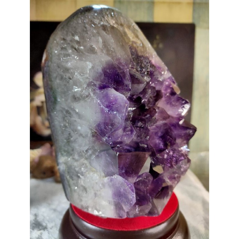 ✡️福利價 天然烏拉圭 紫水晶鎮 原皮大腳趾紫水晶 可消磁手珠 減少電腦磁波 防幅攝 紫水晶鎮晶簇擺件2763g#5-細節圖5