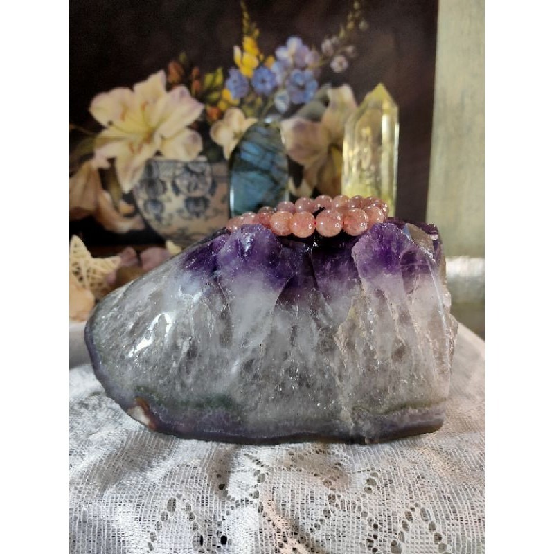 ✡️福利價 天然烏拉圭 紫水晶鎮 原皮大腳趾紫水晶 可消磁手珠 減少電腦磁波 防幅攝 紫水晶鎮晶簇擺件2763g#5-細節圖9