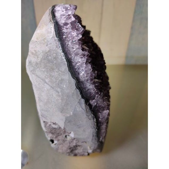 ✡️福利價 紫晶 鎮異象 內凹 紫水晶 黑碧 防幅攝 消磁 净化 1868g-細節圖4