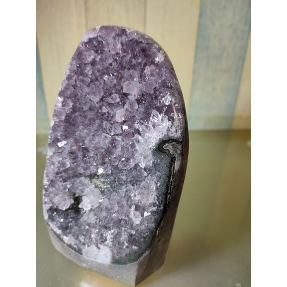 ✡️福利價 紫晶 鎮異象 內凹 紫水晶 黑碧 防幅攝 消磁 净化 1868g-細節圖5