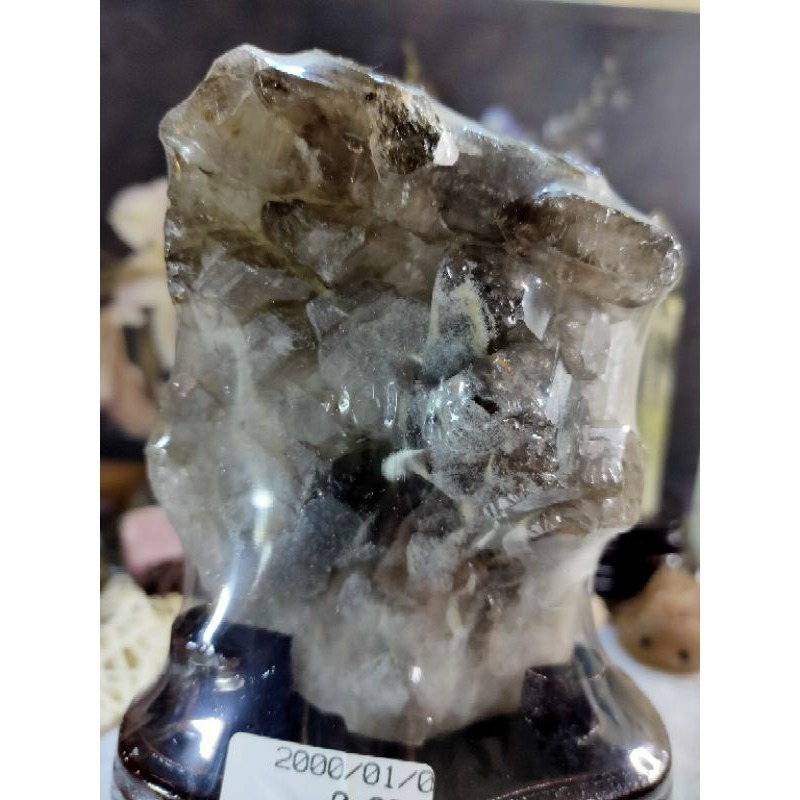 💎天然水晶亮皮鱷魚骨幹共生鈦晶母礦原石原礦風水擺件招財招人緣招桃花手珠消磁避邪骸骨骨幹城堡骨幹教堂骨幹 910g-細節圖2