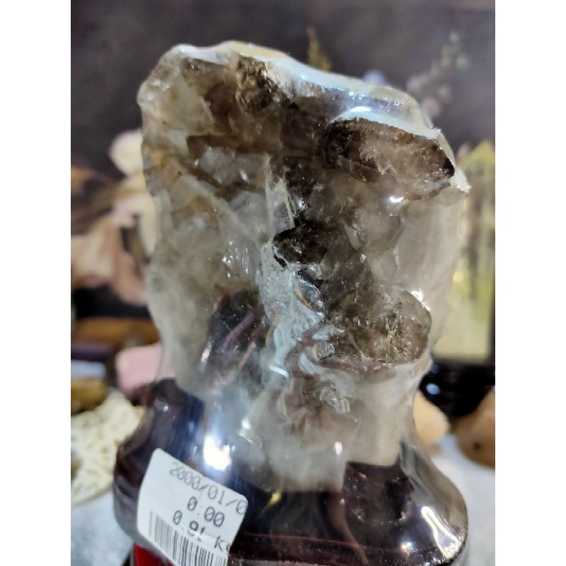 💎天然水晶亮皮鱷魚骨幹共生鈦晶母礦原石原礦風水擺件招財招人緣招桃花手珠消磁避邪骸骨骨幹城堡骨幹教堂骨幹 910g-細節圖3