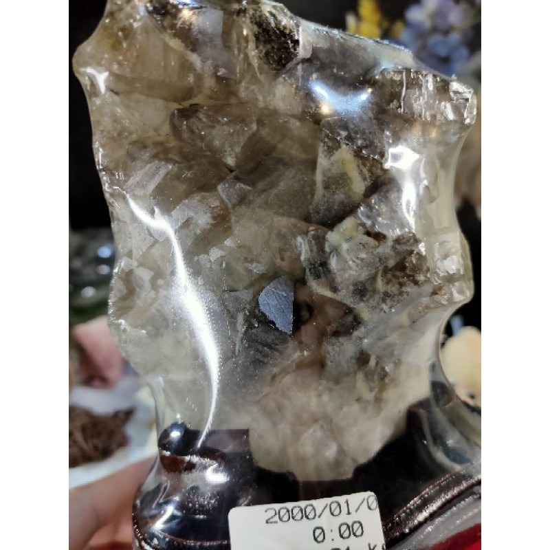 💎天然水晶亮皮鱷魚骨幹共生鈦晶母礦原石原礦風水擺件招財招人緣招桃花手珠消磁避邪骸骨骨幹城堡骨幹教堂骨幹 910g-細節圖8