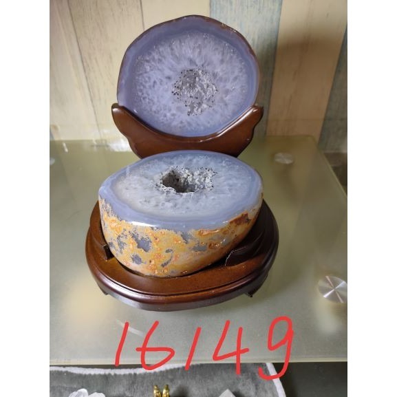 💰全拋巴西聚寶盆 全拋瑪瑙聚寶盆 帶雪礦共生礦 閃亮亮 全透光 藏風聚氣~圓滿如意~對己生財~附底座 1614g-細節圖2