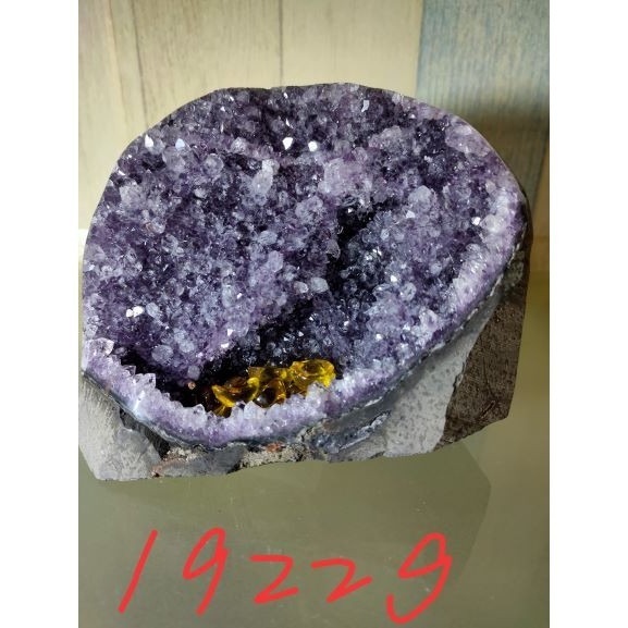 ✡️紫晶 鎮異象 內凹 紫水晶 黑碧 防幅攝 消磁 净化 1922g 送元寶-細節圖2