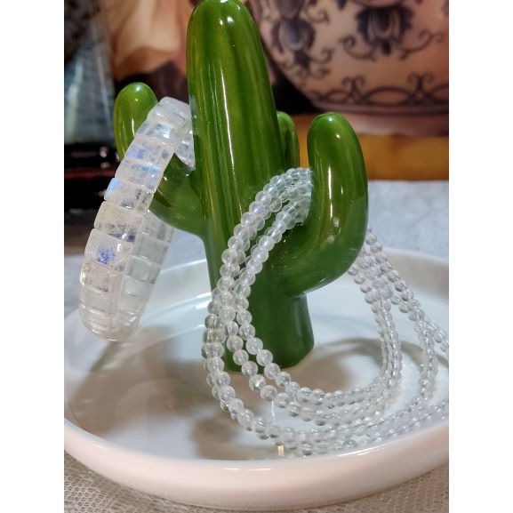 🌜斯里蘭卡 藍月光 套組 藍月光 手排 月光4圈 藍月光 手排+4圈 套組-細節圖6