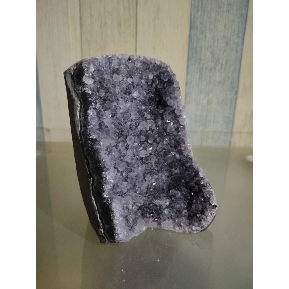 ✡️福利價 紫晶 鎮異象 內凹 紫水晶 黑碧 防幅攝 消磁 净化 994g (不含手珠)-細節圖3