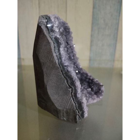 ✡️福利價 紫晶 鎮異象 內凹 紫水晶 黑碧 防幅攝 消磁 净化 994g (不含手珠)-細節圖4