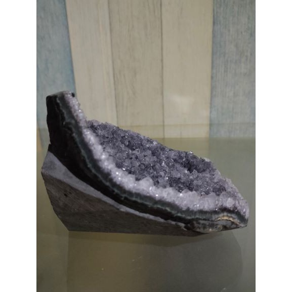 ✡️福利價 紫晶 鎮異象 內凹 紫水晶 黑碧 防幅攝 消磁 净化 994g (不含手珠)-細節圖7