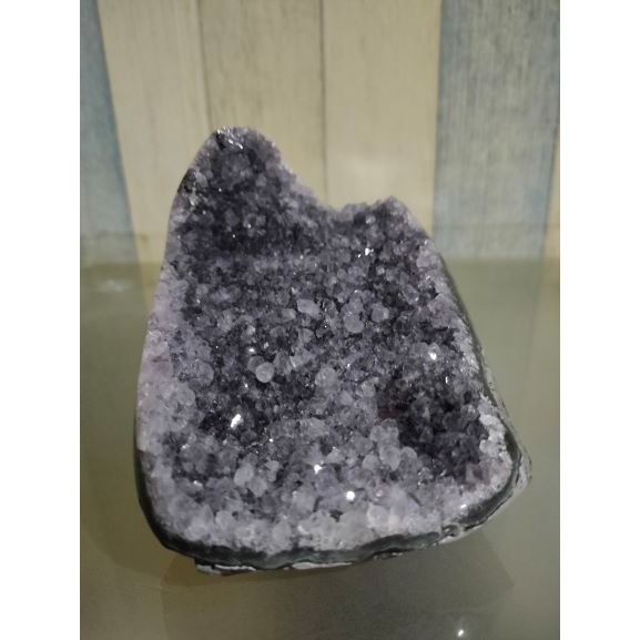 ✡️福利價 紫晶 鎮異象 內凹 紫水晶 黑碧 防幅攝 消磁 净化 994g (不含手珠)-細節圖8