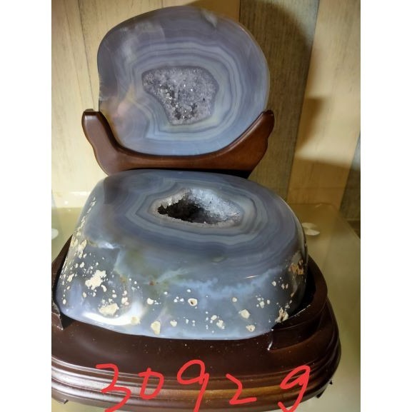 💰全拋巴西聚寶盆 全拋瑪瑙聚寶盆 帶雪礦共生礦 閃亮亮 全透光 藏風聚氣~圓滿如意~對己生財~附底座 3092g(原石-細節圖4