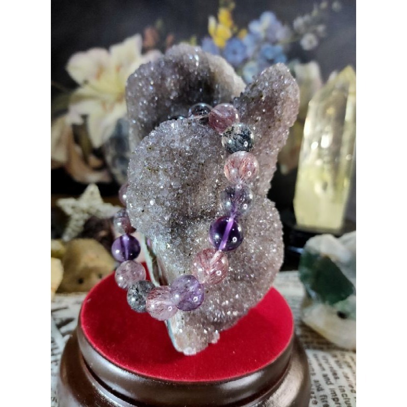 ✡️稀少特殊品 異像烏拉圭細晶體 內凹爆花二次結晶超閃 紫晶鎮 值得收藏 晶簇擺件836g#105-細節圖8