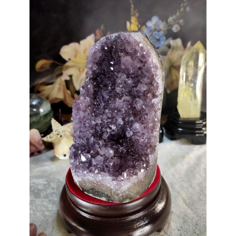 ✡️烏拉圭🇺🇾水晶原礦 異象紫晶陣 帶指紋 防幅攝 消磁 净化 紫水晶原石 擺件 1586g-細節圖2