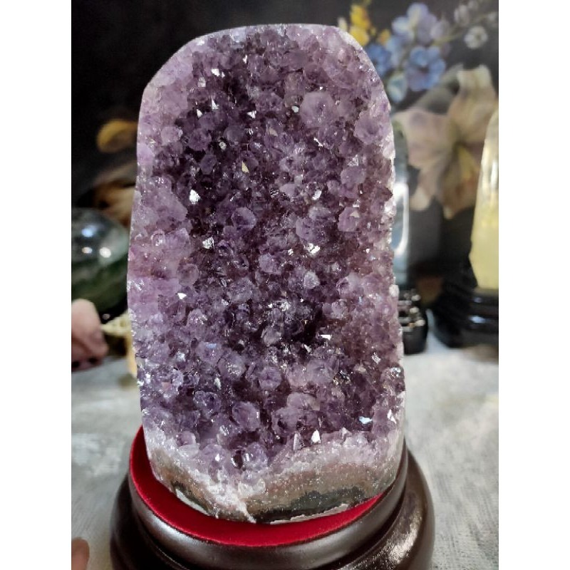 ✡️烏拉圭🇺🇾水晶原礦 異象紫晶陣 帶指紋 防幅攝 消磁 净化 紫水晶原石 擺件 1586g-細節圖8