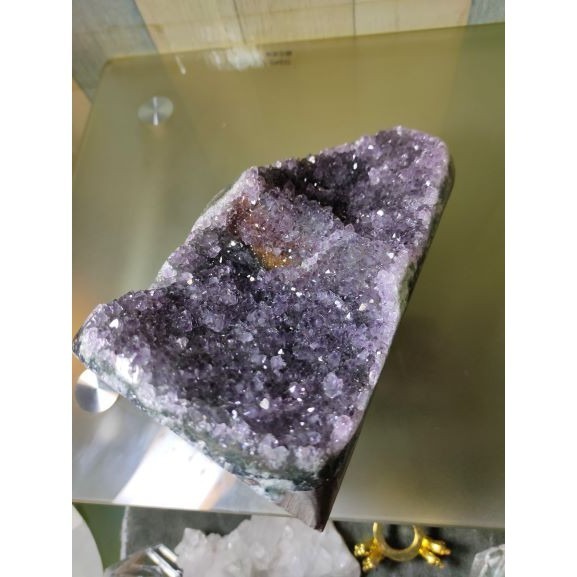 ✡️福利價 紫晶 鎮異象 內凹 紫水晶 黑碧 防幅攝 消磁 净化  (不含手珠) 1866g-細節圖4