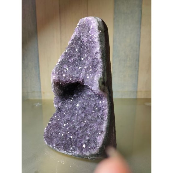 ✡️福利價 紫晶 鎮異象 內凹 紫水晶 黑碧 防幅攝 消磁 净化  (不含手珠) 1866g-細節圖6