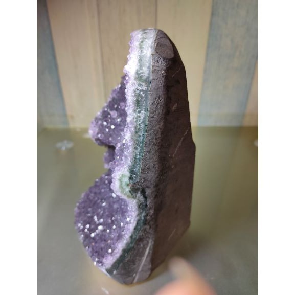 ✡️福利價 紫晶 鎮異象 內凹 紫水晶 黑碧 防幅攝 消磁 净化  (不含手珠) 1866g-細節圖7