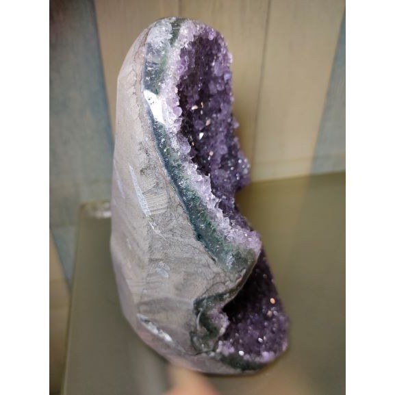 ✡️福利價 紫晶 鎮異象 內凹 紫水晶 黑碧 防幅攝 消磁 净化  (不含手珠) 1866g-細節圖8