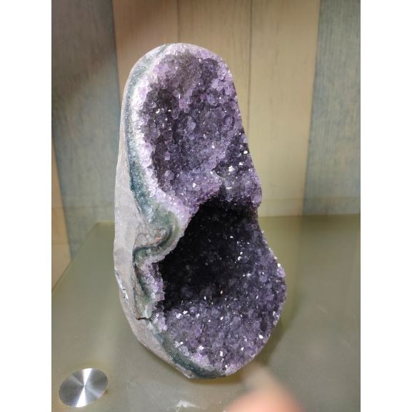 ✡️福利價 紫晶 鎮異象 內凹 紫水晶 黑碧 防幅攝 消磁 净化  (不含手珠) 1866g-細節圖9