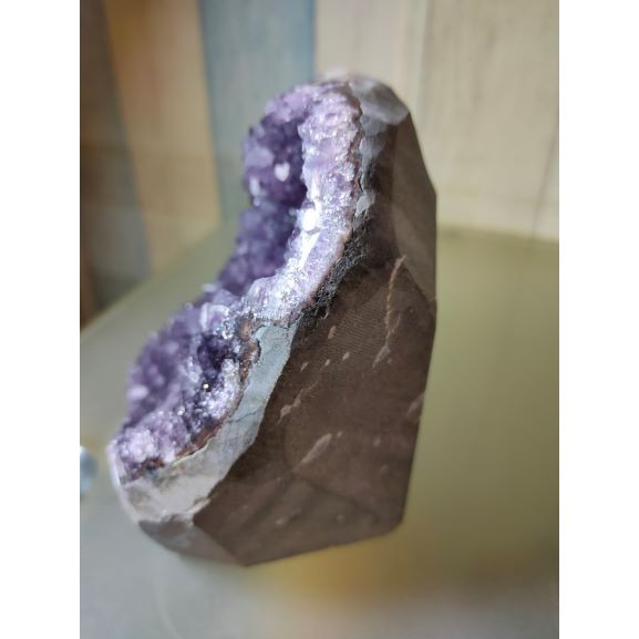 ✡️福利價 鎮 異象 內凹 紫水晶 黑碧 防幅攝 消磁 净化 1552g-細節圖2