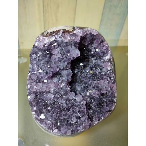 ✡️福利價 鎮 異象 內凹 紫水晶 黑碧 防幅攝 消磁 净化 1552g-細節圖5