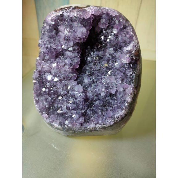 ✡️福利價 鎮 異象 內凹 紫水晶 黑碧 防幅攝 消磁 净化 1552g-細節圖8