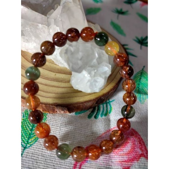 ⚜️高品質彩鈦晶手珠 天然水晶 鈦晶 銅鈦晶 綠碧髮 咖啡鈦 金髮晶 手串 手鍊-細節圖6