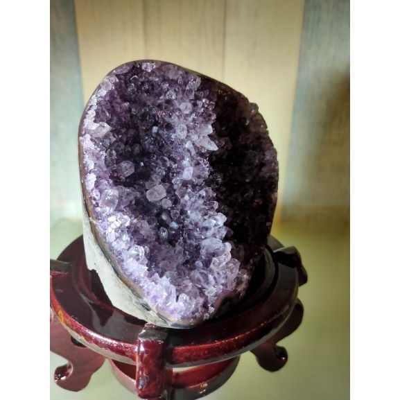 ✡️巴西🇧🇷烏拉圭🇺🇾水晶原礦 鎮異象 內凹 紫水晶 黑碧 防幅攝 消磁 净化 1004g-細節圖2