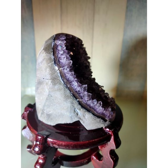 ✡️巴西🇧🇷烏拉圭🇺🇾水晶原礦 鎮異象 內凹 紫水晶 黑碧 防幅攝 消磁 净化 1004g-細節圖3