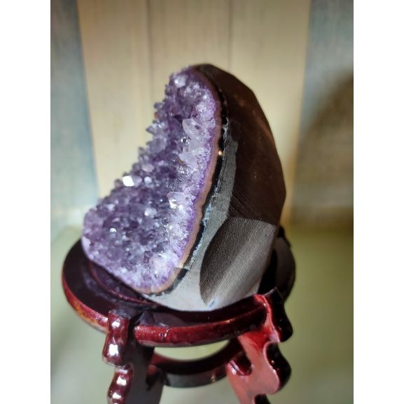 ✡️巴西🇧🇷烏拉圭🇺🇾水晶原礦 鎮異象 內凹 紫水晶 黑碧 防幅攝 消磁 净化 1004g-細節圖6