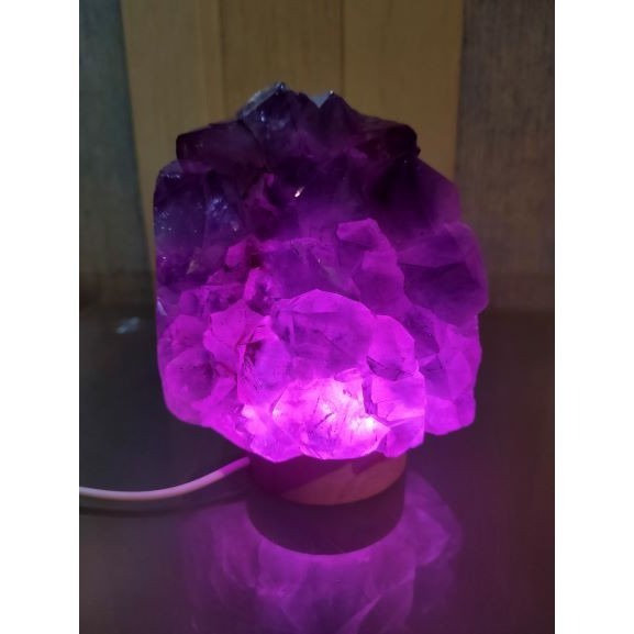 ✡️烏拉圭🇺🇾水晶原礦 紫晶陣 消磁 净化 水晶原石 晶簇擺件 全拋大角趾帶鈦金 晶體超美 可當燈飾 1366g-細節圖6