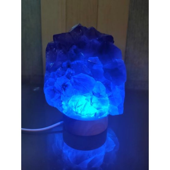 ✡️烏拉圭🇺🇾水晶原礦 紫晶陣 消磁 净化 水晶原石 晶簇擺件 全拋大角趾帶鈦金 晶體超美 可當燈飾 1366g-細節圖8