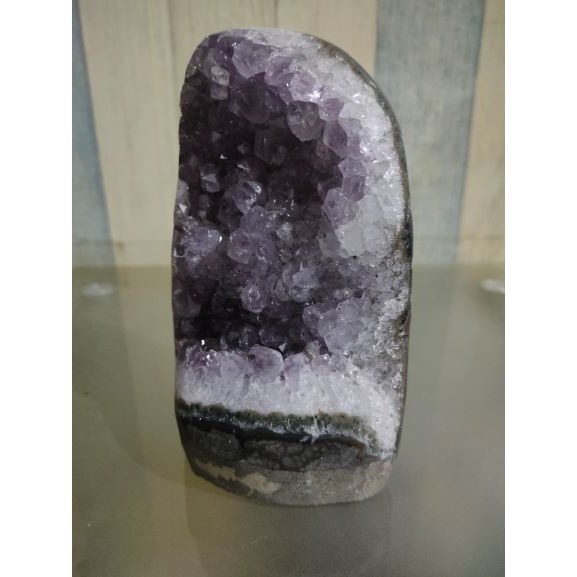 ✡️福利價 紫水晶 晶陣 防幅攝 消磁 净化 水晶原石 天然紫水晶 晶簇擺件 原礦 內凹 1350g-細節圖5