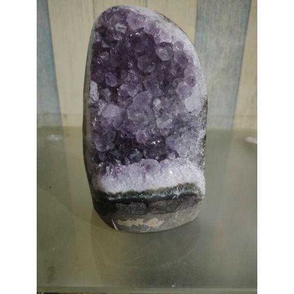 ✡️福利價 紫水晶 晶陣 防幅攝 消磁 净化 水晶原石 天然紫水晶 晶簇擺件 原礦 內凹 1350g-細節圖7