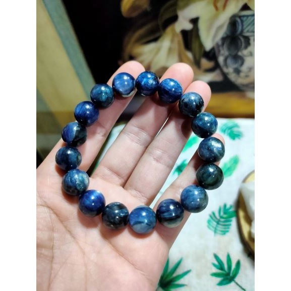 ⚜️天然無燒 ＂貓眼藍晶石＂手珠 純天然無優化 12mm-細節圖4