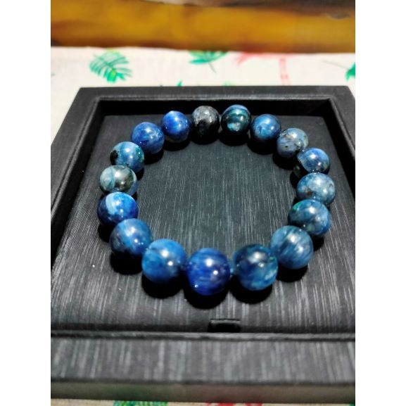 ⚜️天然無燒 ＂貓眼藍晶石＂手珠 純天然無優化 12mm-細節圖9