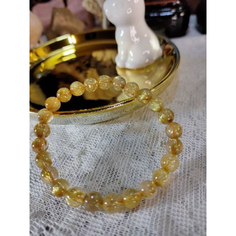 ⚜️天然貓眼鈦晶手珠 清透料 粗板絲 貓眼鈦晶 單圈 手串 手珠 7.7mm-細節圖6