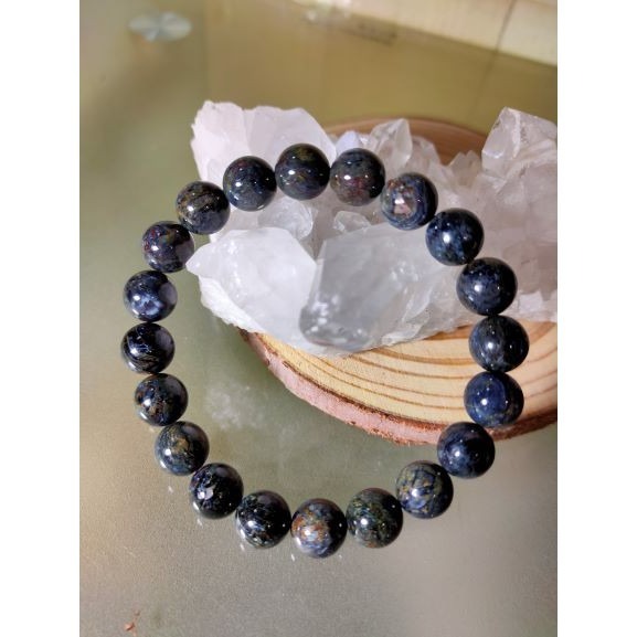 ⚜️彼得石 手鍊 手串 手珠 地球紋 風暴石 10.3mm-細節圖2