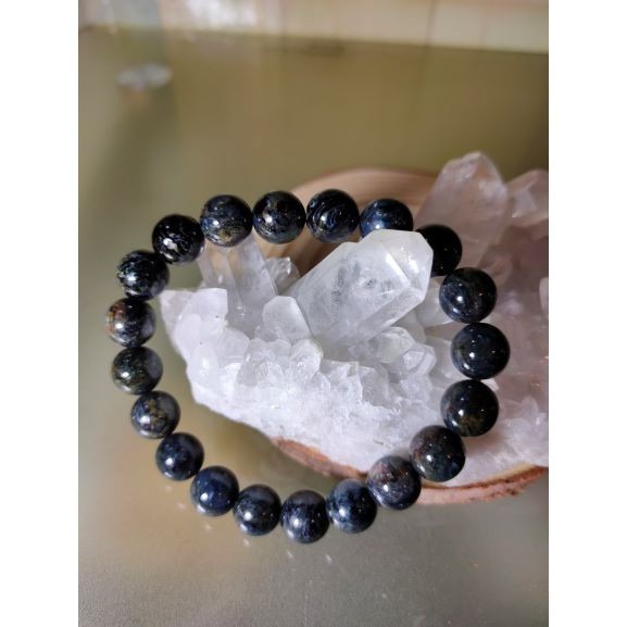 ⚜️彼得石 手鍊 手串 手珠 地球紋 風暴石 10.3mm-細節圖6