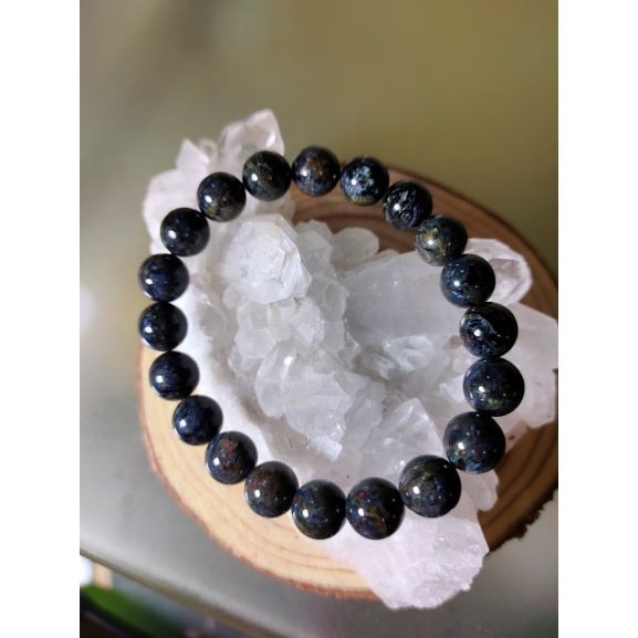 ⚜️彼得石 手鍊 手串 手珠 地球紋 風暴石 10.3mm-細節圖7